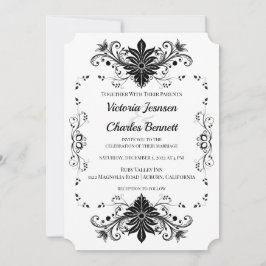 Vintage Viktoriansk bröllopsinbjudan Inbjudningar