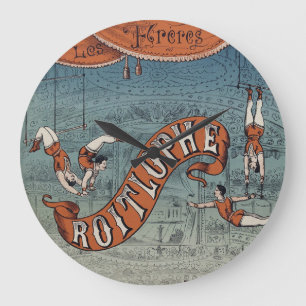 Vintage viktoriansk cirkus stor klocka