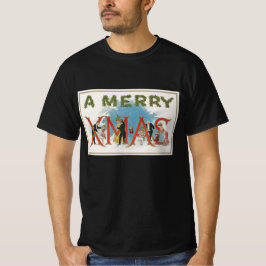 Vintage viktoriansk jul, en glad julfest tee