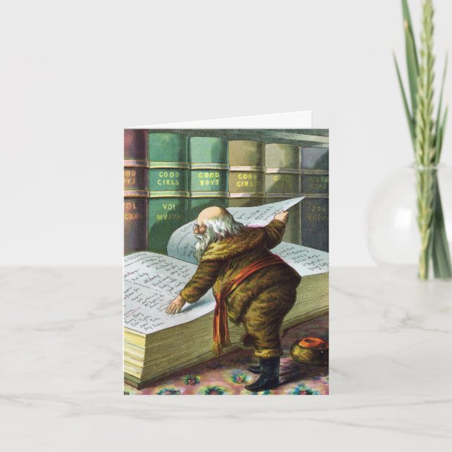 Vintage Viktoriansk jul, Jultomten Tack (Framsida)