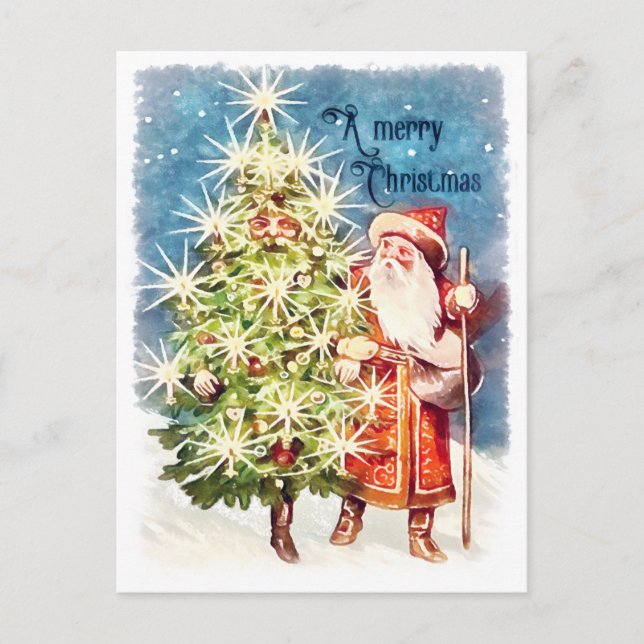 Vintage Viktoriansk jul Vykort (Framsida)