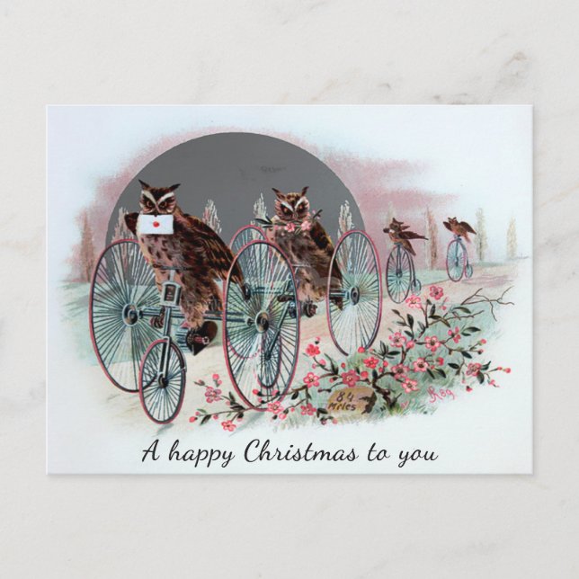 Vintage Viktoriansk jul Vykort (Framsida)