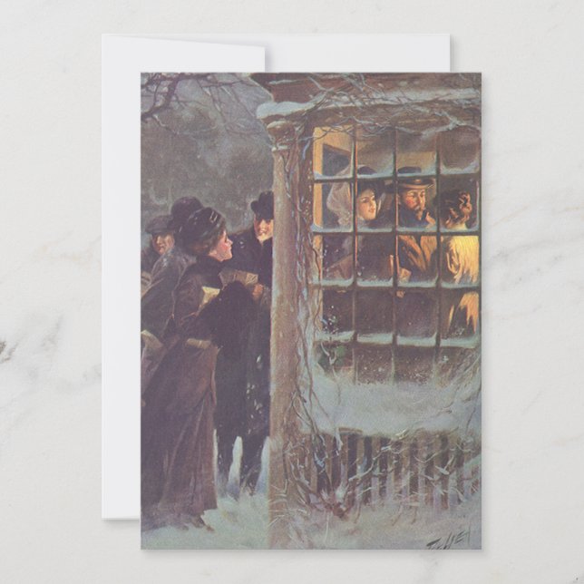 Vintage Viktoriansk julfest - inbjudan (Framsida)