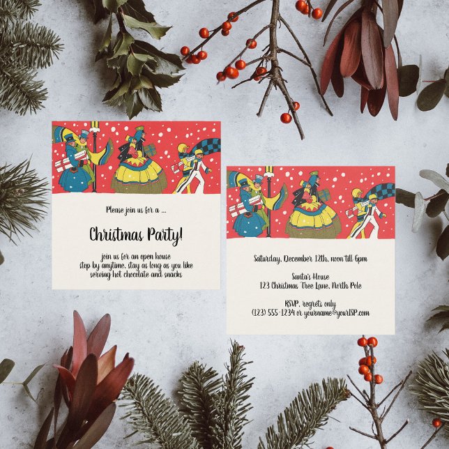 Vintage Viktoriansk julfest - inbjudan (Skapare uppladdad)