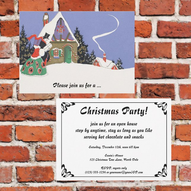 Vintage Viktoriansk julfest - inbjudan (Skapare uppladdad)