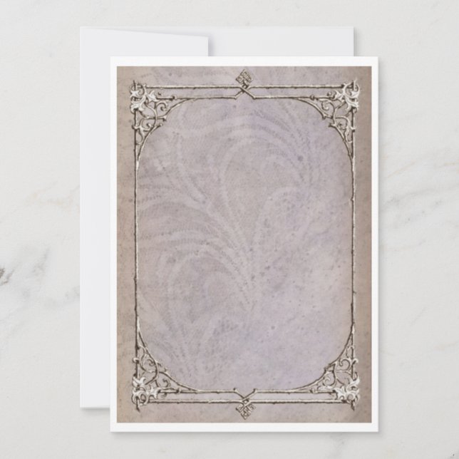 Vintage viktoriansk kant inbjudan (Framsida)