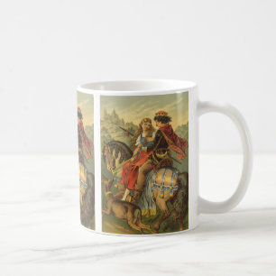 Vintage viktoriansk saga, bror och syster kaffemugg