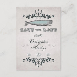 Vintage viktoriansk valstrandshoch spara datumet