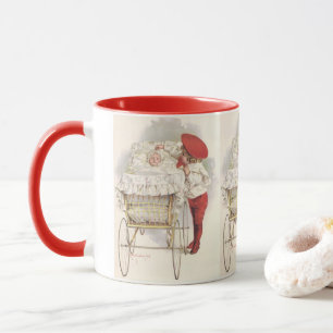 Vintage Viktorianska barn, barn och bebis i barnva Mugg
