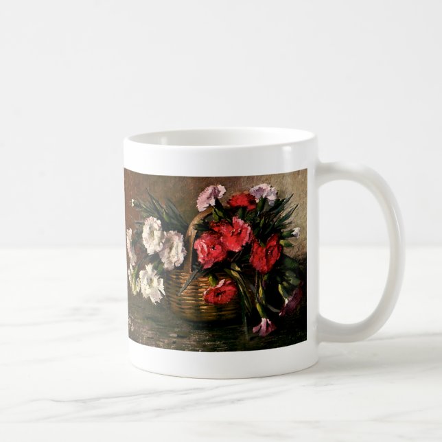 Vintage viktorianska blommor, carnationblommor kaffemugg (Höger)