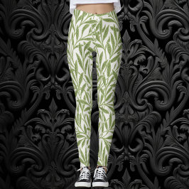 Vintage viktorianska pilblad av William Morris Leggings