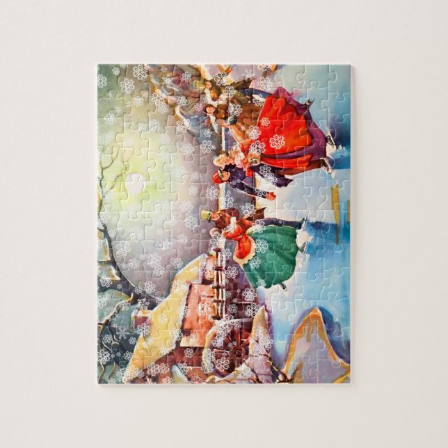 Vintage Viktorianska Skater Pussel (Vertikal)