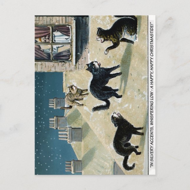 Vintage Viktorianskt julvykort Vykort (Framsida)