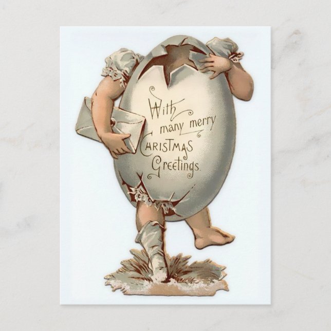 Vintage Viktorianskt julvykort Vykort (Framsida)