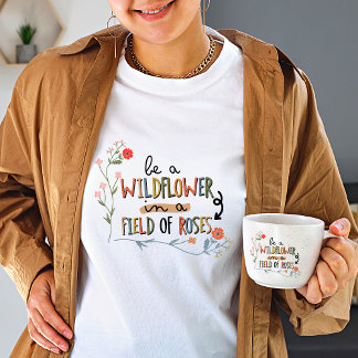 Vintage Vild Blommor Vita kvinnor T Shirt