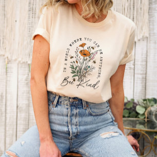 Vintage Vild Flowers Poppy Be Unisex T Shirt