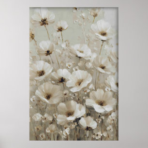 Vintage Vilda Blommor Tryck Väggkonst, Antik Blomm