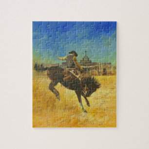Vintage Vilda western Bucking Bronco Puzzle Pussel