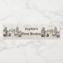 Vintage Vilda western Cowboy-Födelsedagsfest Vattenflaskor Etikett