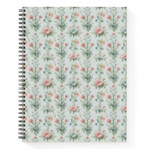 Vintage Vildblomma Blommig Anteckningsbok | Akvare