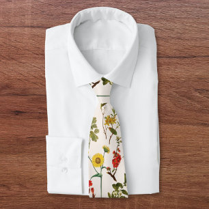 Vintage Vildblommönster Slips