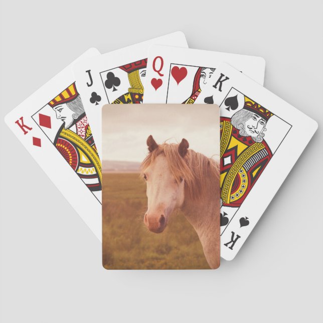 Vintage vildhäst spel kort (Baksidan)