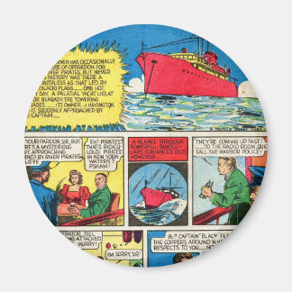 Vintage villainsna för flammahumorbokSuperhero Magnet