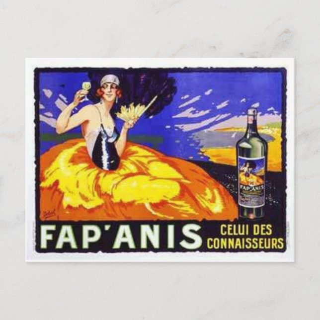 Vintage vin ad vykort (Framsida)