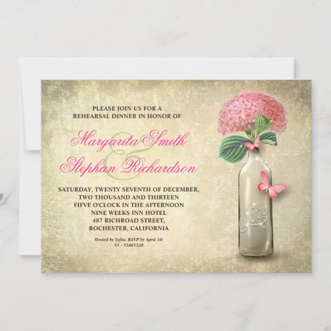 vintage-vin-flaska-repetitionsmiddag inbjudan (Framsida)