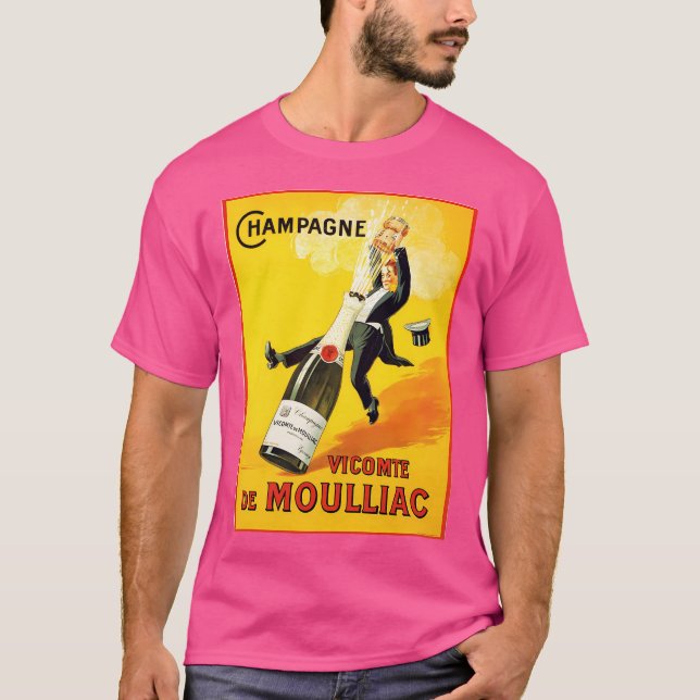 Vintage Vin Poster T Shirt (Framsida)