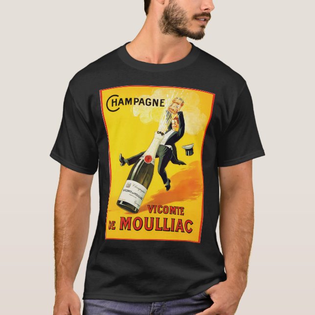 Vintage Vin Poster T Shirt (Framsida)