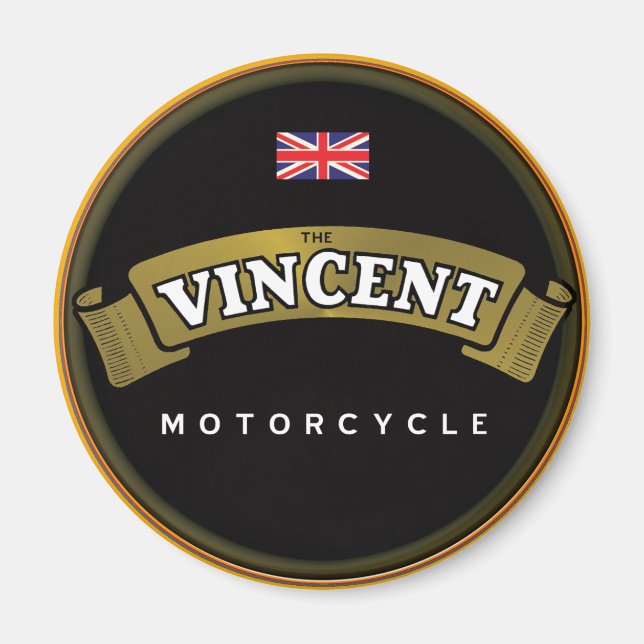 Vintage Vincent-motorcyklar Magnet (Framsidan)