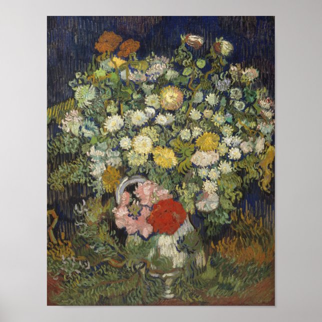 Vintage Vincent Van Gogh Bouquet of Flowers Poster (Framsidan)