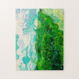 Vintage Vincent Van Gogh Grönt Wheat Fält Pussel