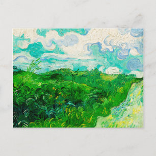 Vintage Vincent Van Gogh Grönt Wheat Fält Vykort