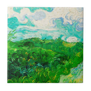 Vintage Vincent Van Gogh-Grönten Wheat Fält Kakelplatta