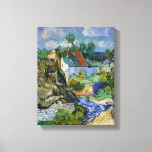 Vintage Vincent van Gogh Houses vid Auvers Canvastryck