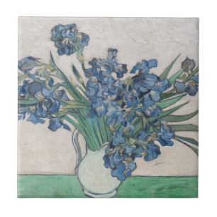 Vintage Vincent Van Gogh Painting Irises Kakelplatta