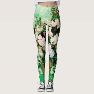 Vintage Vincent Van Gogh Rosor (1890) Leggings