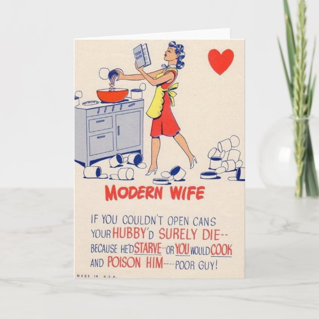 Vintage Vinegar Valentine - Modern fru, Helgkort (Framsida)