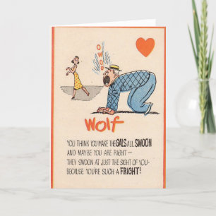 Vintage Vinegar Valentine - Varg Howling Helgkort