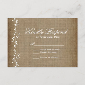 Vintage Vines Rustic Bröllop OSA Cards