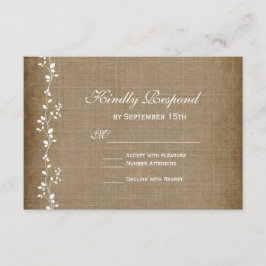 Vintage Vines Rustic Bröllop OSA Cards
