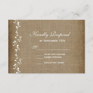 Vintage Vines Rustic Bröllop OSA Cards