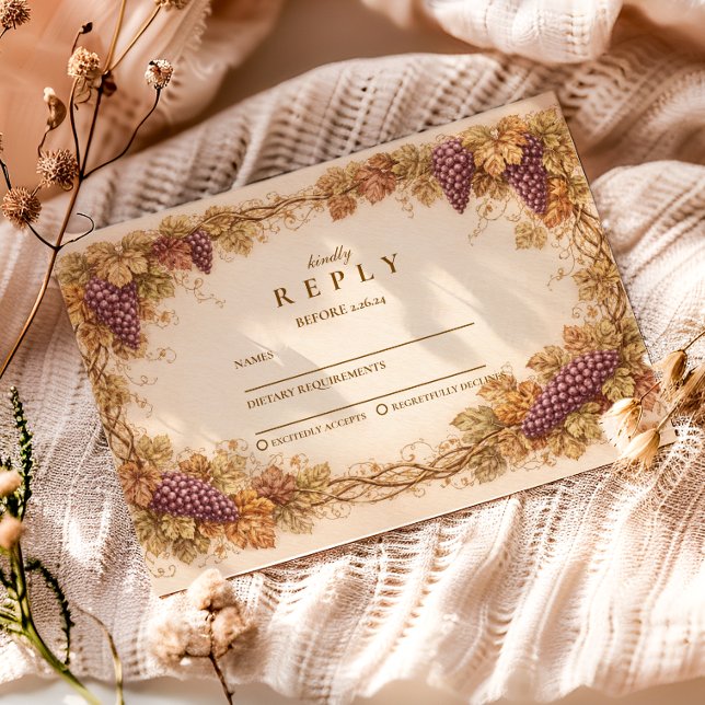 Vintage Vineyard Graduation Party OSA Kort (Skapare uppladdad)