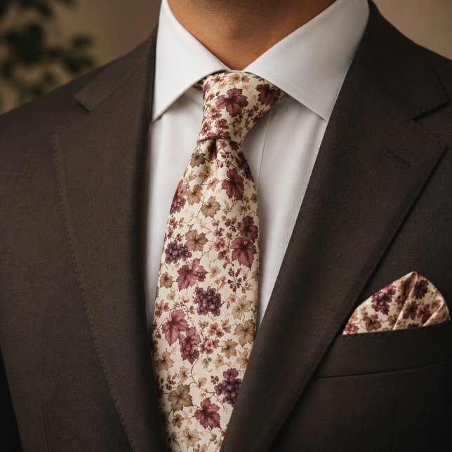 Vintage vingård druvor Burgundy vin Blommig Slips (Skapare uppladdad)