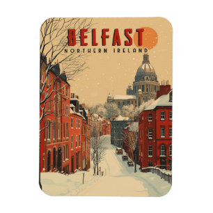 Vintage Vinter Belfast Travel Magnet