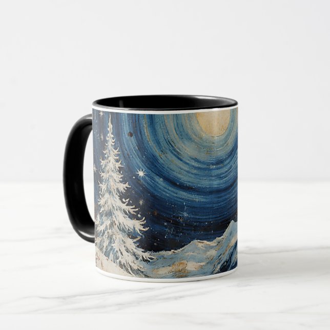 Vintage Vinter Jul Escape Mugg (Framsida vänster)