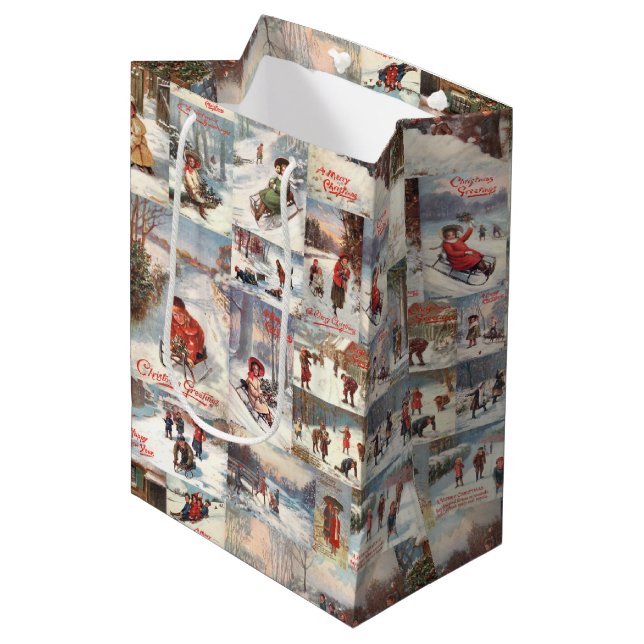 Vintage Vinter-Roligtens julklapp (Framsidan Vinklad)