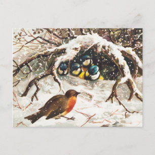 Vintage Vinter Vykort